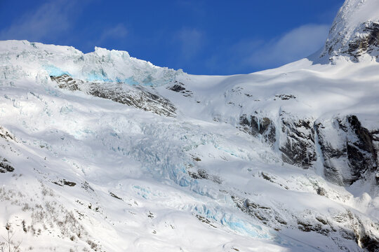 Norway nature - glacier landscape. Jostedalsbreen National Park - Briksdalsbreen Glacier