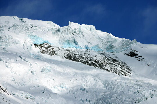 Scenic alpine glacier landscape. Jostedalsbreen National Park - Briksdalsbreen Glacier in Norway, Europe	