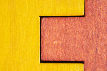 Abstract wooden background. Different shapes wooden blocks.