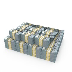 stacks of dollars