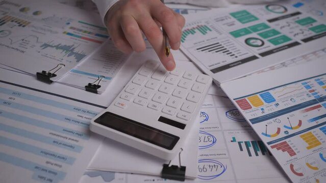 Business calculator and financial statements close