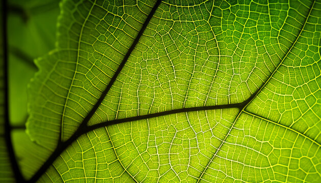 Green leaf texture made with Generative AI