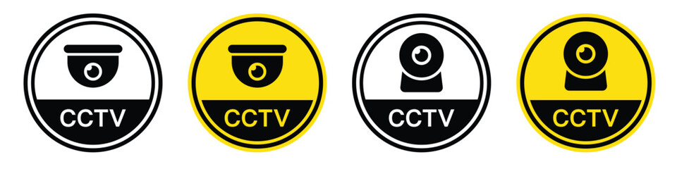CCTV set icon. Camera security set icon, vector illustration