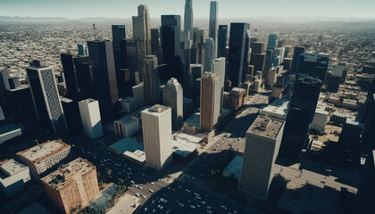 Obraz premium Aerial view of large city during the day