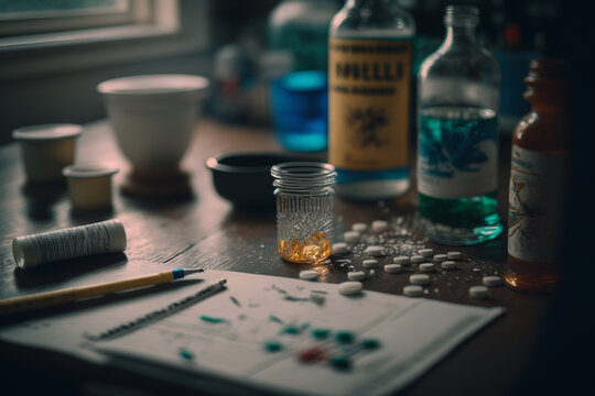 The Dark Side of Substance Abuse. Ai generated.