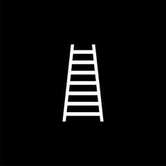 Staircase icon flat icon isolated on black background