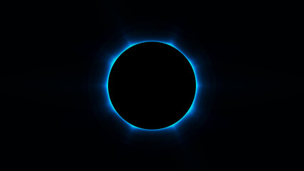 Total eclipse effect on black background.