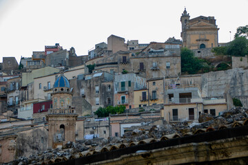 Fototapeta na wymiar Historical center of Ragusa Ibla in Sicily