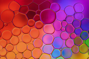 abstract multicolored bubble for background