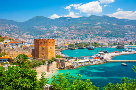 The harbor of Alanya on a beautiful summer day. Turkey