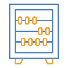 Abacus Blue & Orange Line Icon