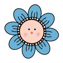 blue-yellow-white flower