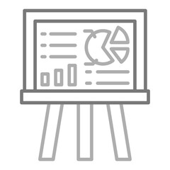 Statistics Greyscale Line Icon