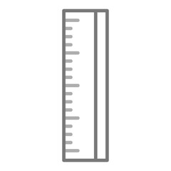Ruler Greyscale Line Icon