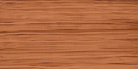 Uniform red oak wood texture with horizontal veins. Vector wooden background. Lining boards wall. Dried planks. Painted wood. Swatch for laminate