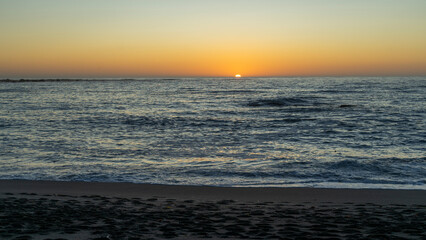 California ocean sunset in Fort Bragg, California beach in State Park
