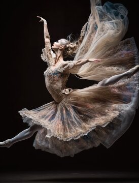 dancing bouncing ballerina pose, Ballet movement, ballet leaps 