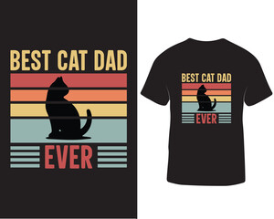 Best cat dad ever t-shirt design