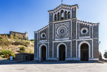 Cortona, Italy. Basilica of Santa Margherita - neo-Gothic Roman Catholic church
