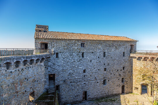 Cortona, Italy. The main building of the Girifalco fortress, XVI century