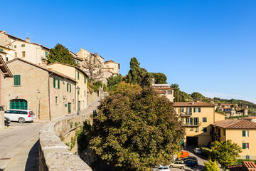 Fototapeta na wymiar Cortona, Italy. Scenic view of the medieval city