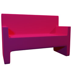 Cozy lather sofa set icon isolated 3d render illustration