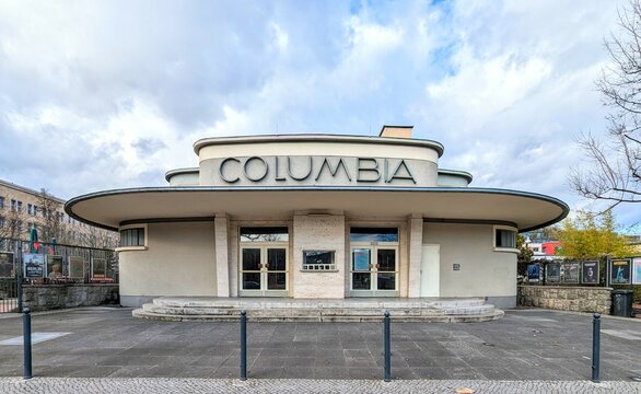 Berlin, 2023: Front view of the "Columbia Theater" in Berlin Tempelhof on Columbiadamm
