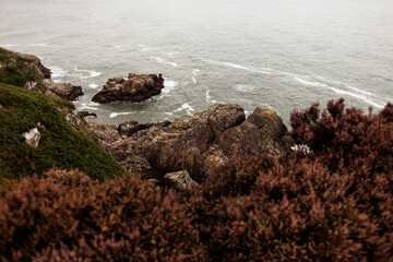 Beautiful view of the sea coast. Howth, Dublin, Ireland.