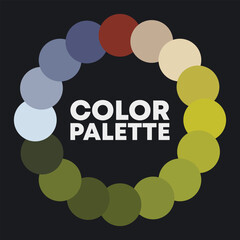 Color circle. Color combinations. Vector illustration