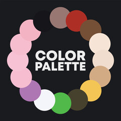 Color circle. Color combinations. Vector illustration