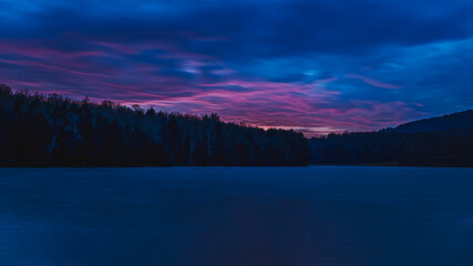 sunrise over the lake