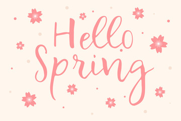Hello spring. Vector illustration