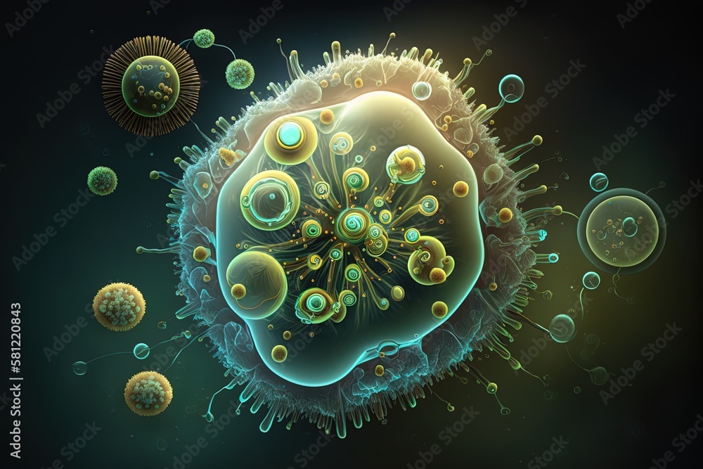 Poster mysterious microcosms: exploring a benevolent bacterial brigadoon generative ai