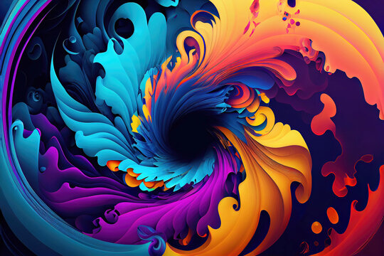 Abstract colorful background wallpaper design (Generative AI)