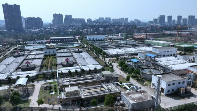 view of sewage treatment plant