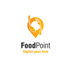 Food Point Logo Design Template