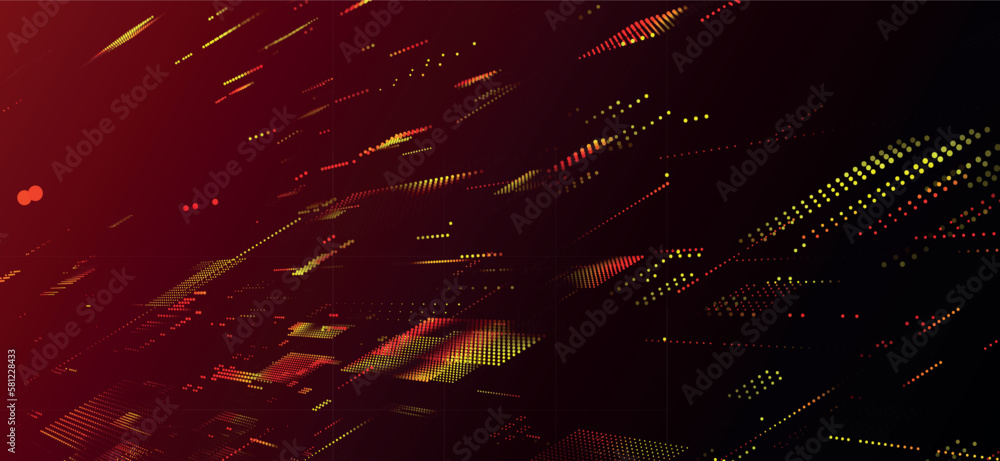 Poster abstract digital background. data flow information. concept of digital communication. big data visua