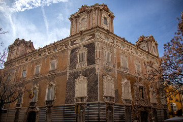 Palace of the Marquis of two waters with its impressive Baroque facade, today the National Museum...
