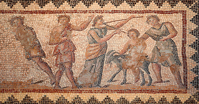 Mosaic in Zippori Archeological National Park, Israel 