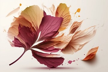 Abstract Orange, Pink, and Purple Dried Flower Petals
