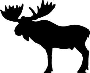 Silhouette: Elch von der Seite