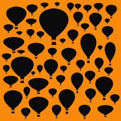 pattern with silhouettes of balloons