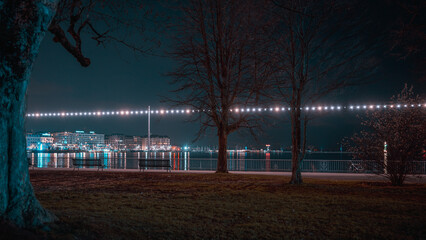 quai de Genève, la nuit