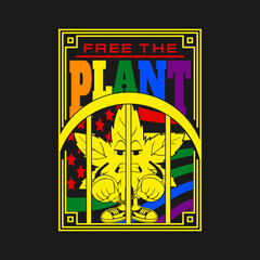 Cannabis marijuana weed ganja tshirt design free the taxes