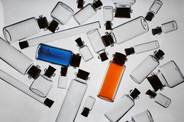  full glass bottles among empty