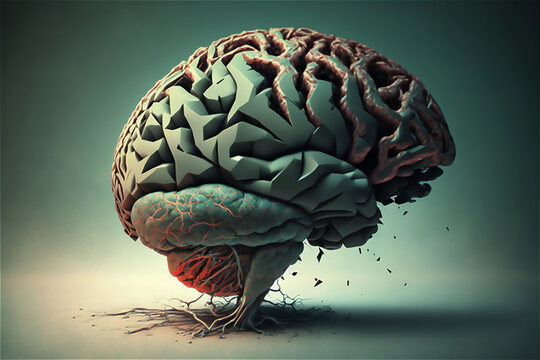 Abstract human brain concept . mind creative. generative ai
