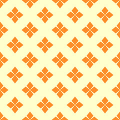 Vector seamless pattern of vibrant yellow flower on beige background. Suitable for web sites, textile, fabric, wallpapers