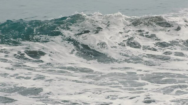 Storm waves in the ocean.