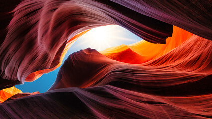 antelope canyon national park - abstract background 