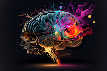 Human brain. Inspiration and creativity. Generative Ai